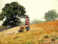 Homer, Winslow - Boy and Girl on a Hillside